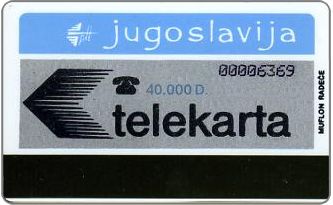 Phonecards - Yugoslavia 1989