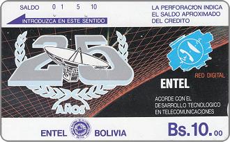 Phonecards - Bolivia 1990