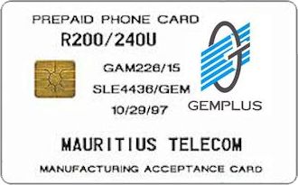 Phonecards - Le schede test Gemplus: Africa