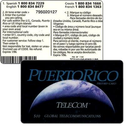 Phonecards - Puerto Rico 1991