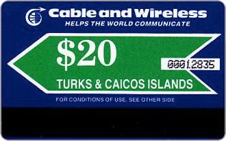 Phonecards - Turks e Caicos 1987